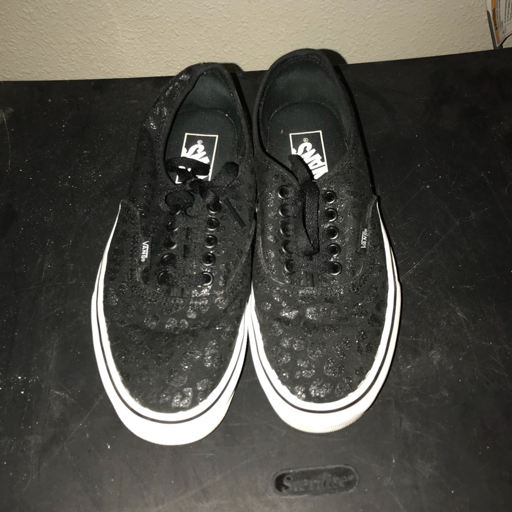 Cheetah Print Black Vans